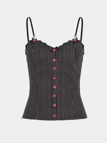 Tyana Pinstripe Vintage Top