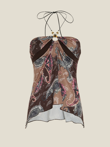 Vanesa Beaded Halter Top