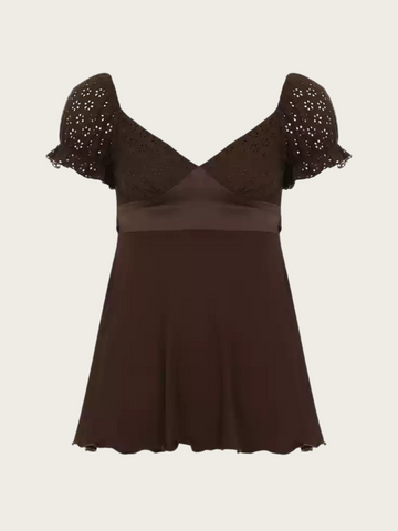 Rhoda Eyelet Short Sleeve Top