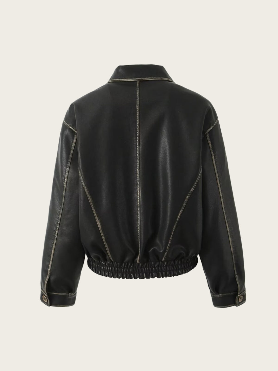 Afia Vintage Faux Leather Jacket