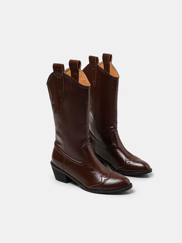 Katie Mid-Calf Leather Boots