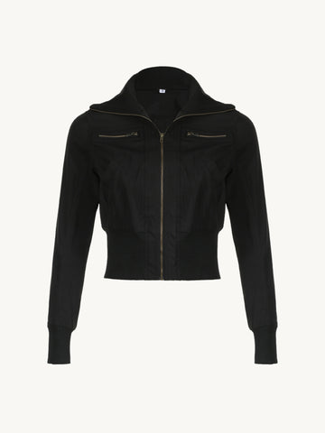 Janell Zip-Up Cropped Jacket