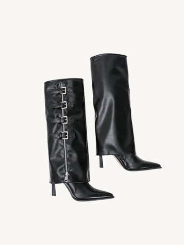 Veronica Buckle High Boots