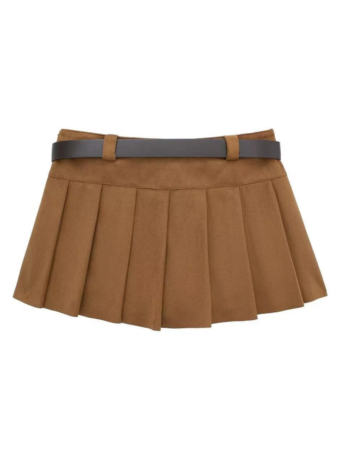 Wrenna Faux Fur Pleated Mini Skirt