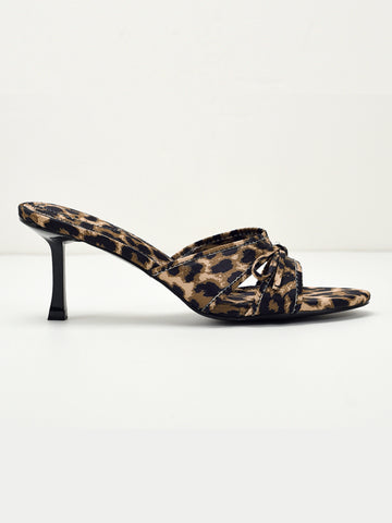 Bliss Leopard Print Heeled Sandals