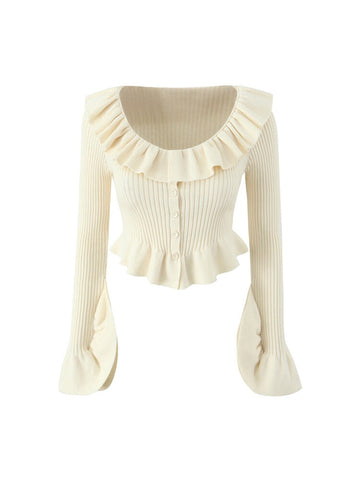 Sharon Knit Ruffle Sweater