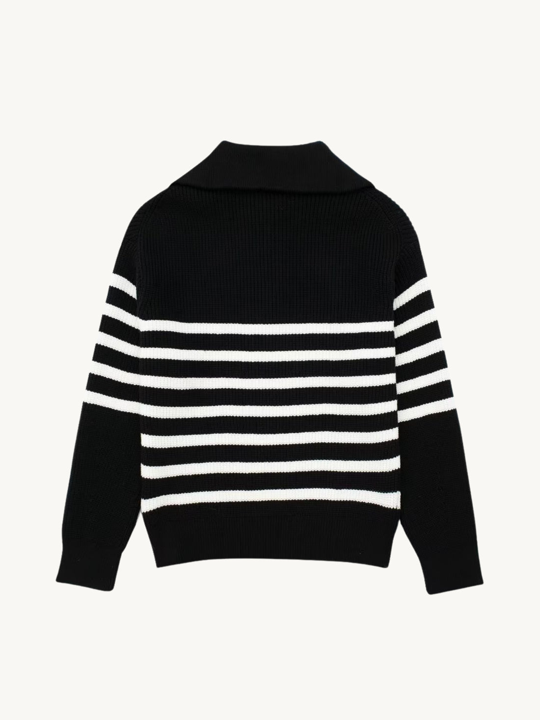 Rhoda Zip-Up Striped Sweater