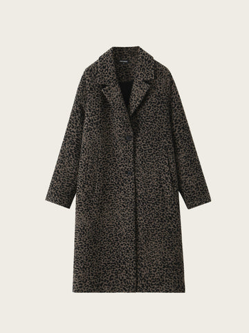 Livvy Leopard Print Long Coat