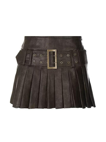 Reem Faux Leather Mini Skirt