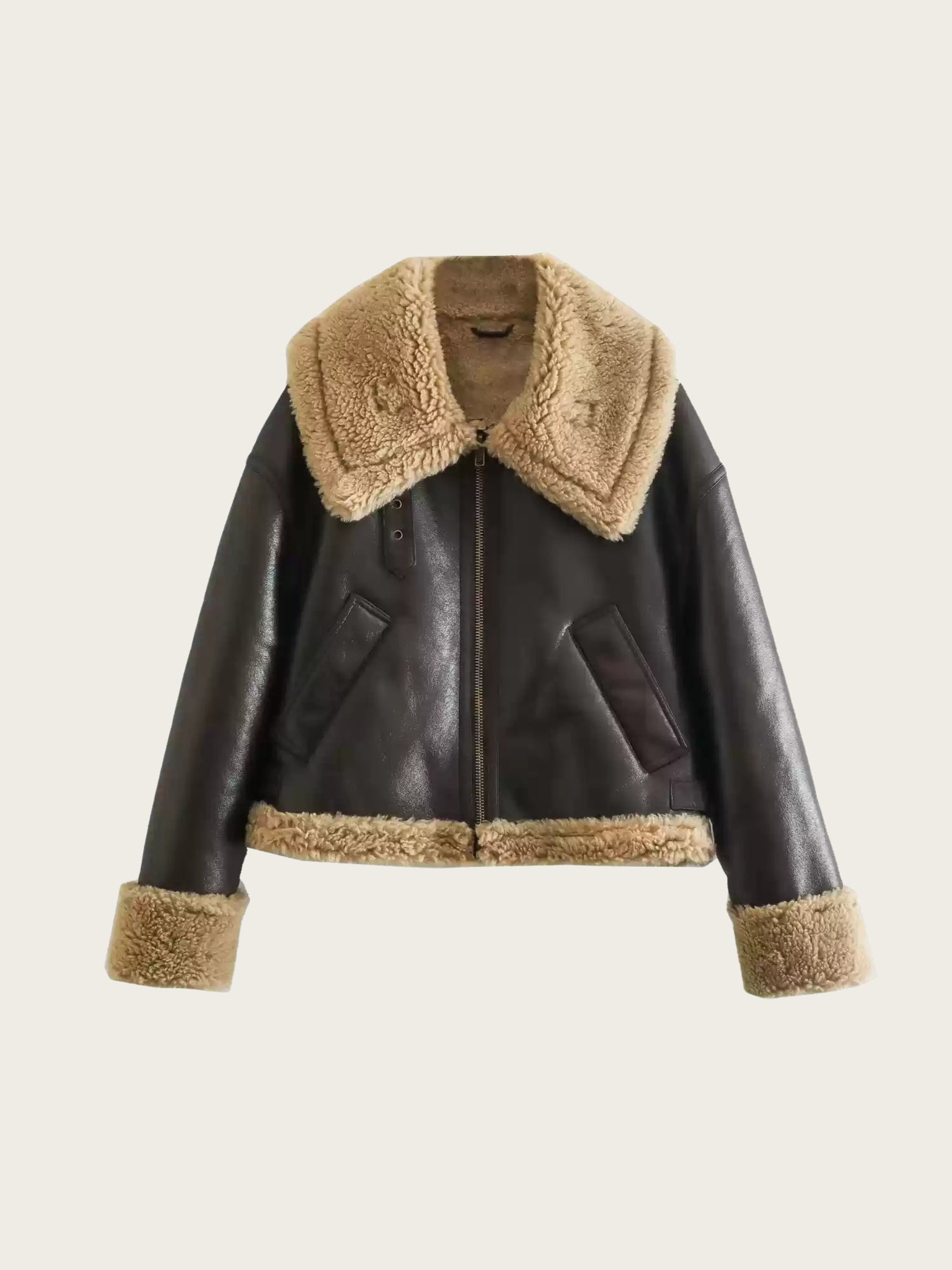 Dalis Faux Shearling Aviator Jacket