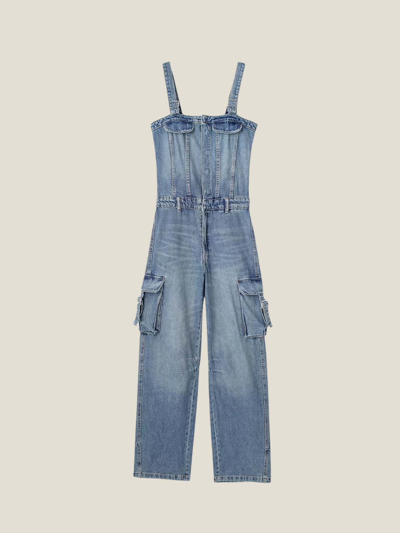 Logyn Cargo Denim Jumpsuit