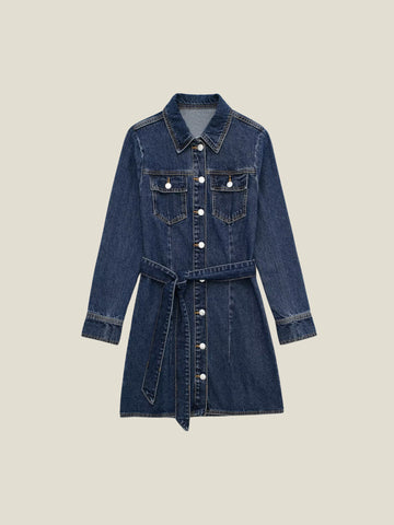 Marit Long Sleeve Denim Mini Dress