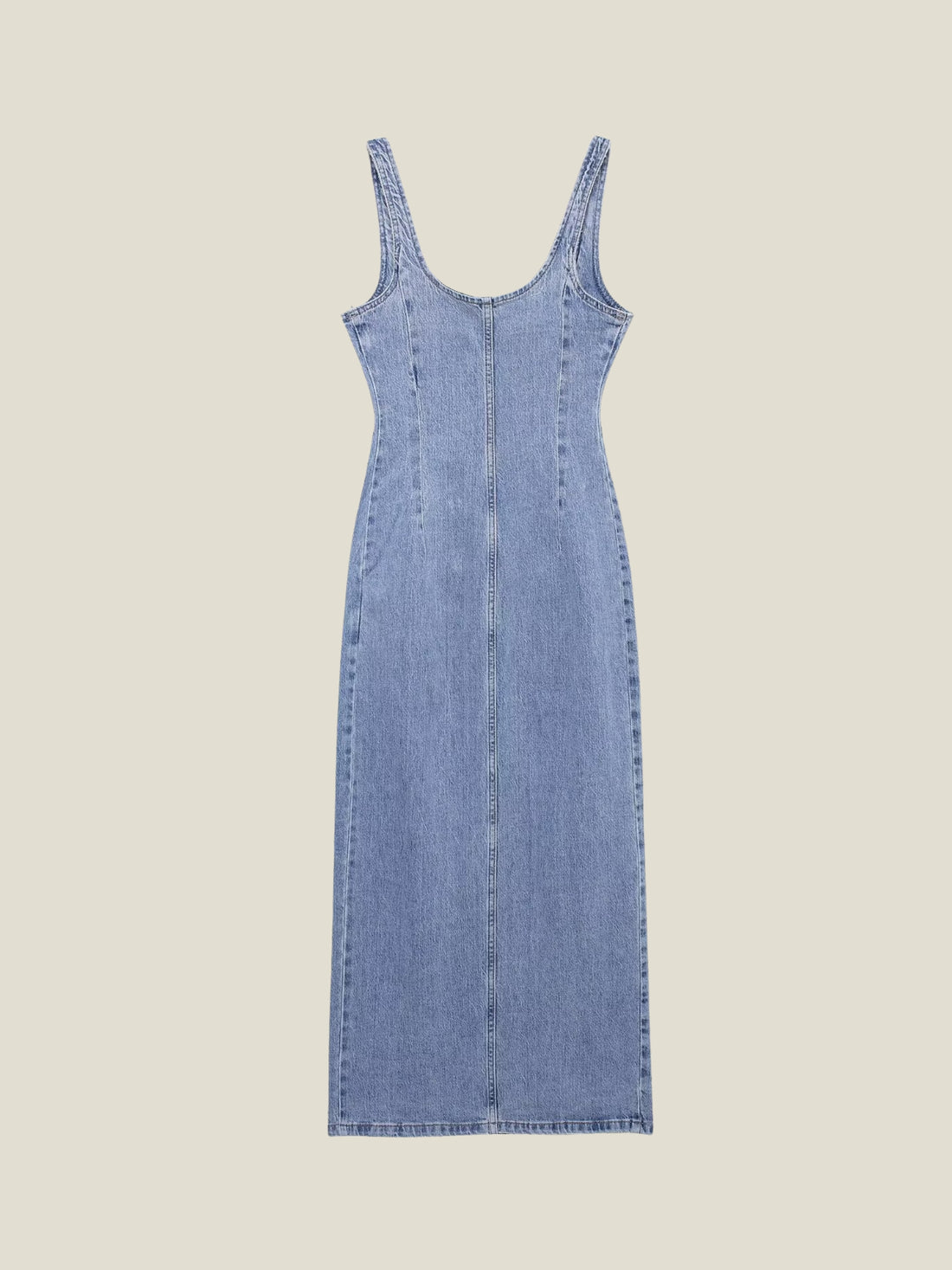 Ray Denim Buttoned Midi Dress