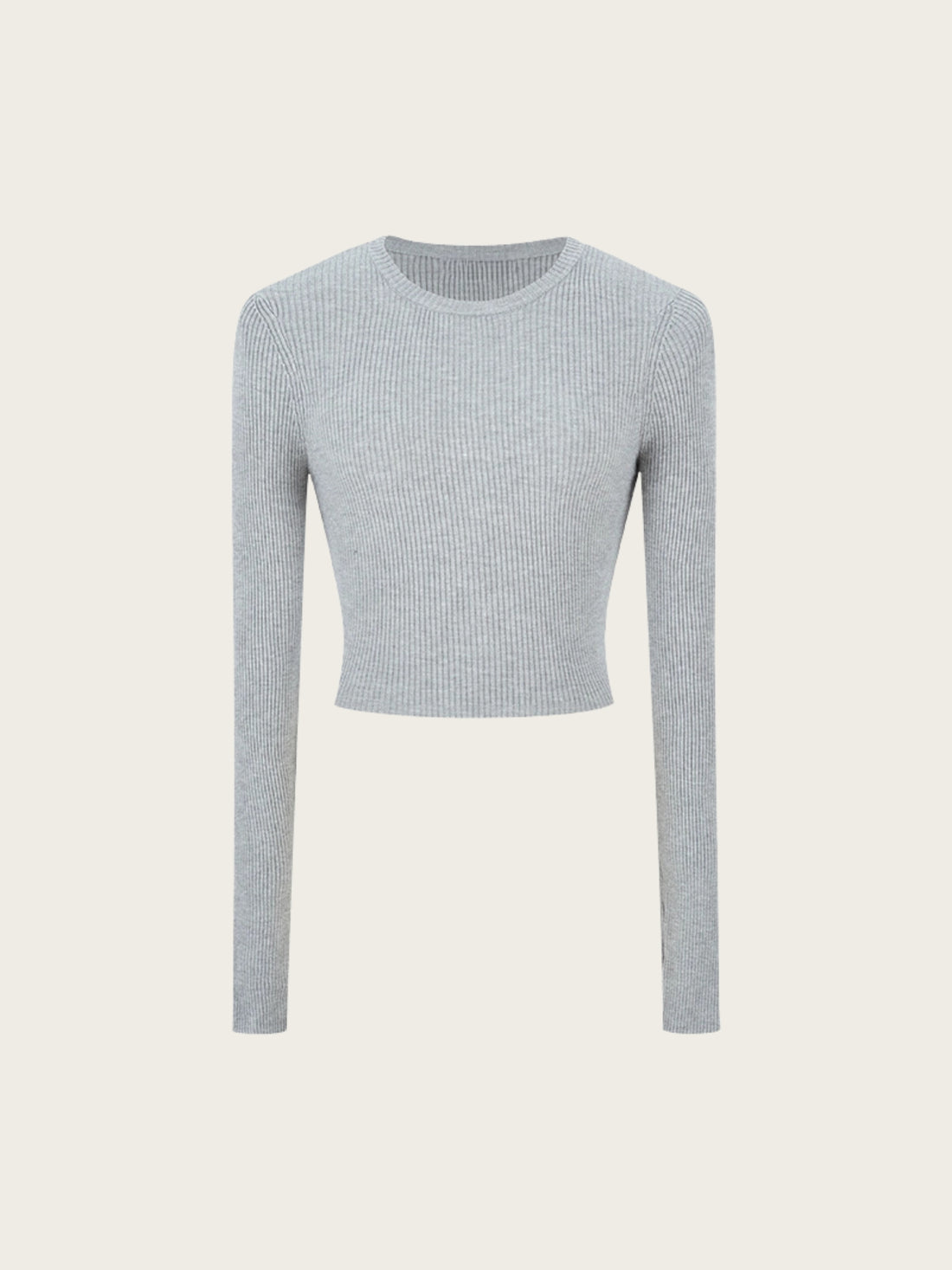 Perry Ribbed Long Sleeve Crop Top