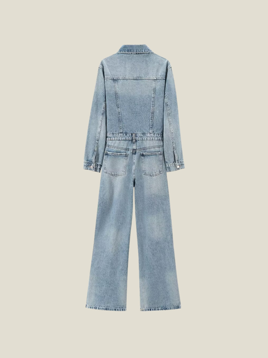 Yaiza Long Sleeve Denim Jumpsuit