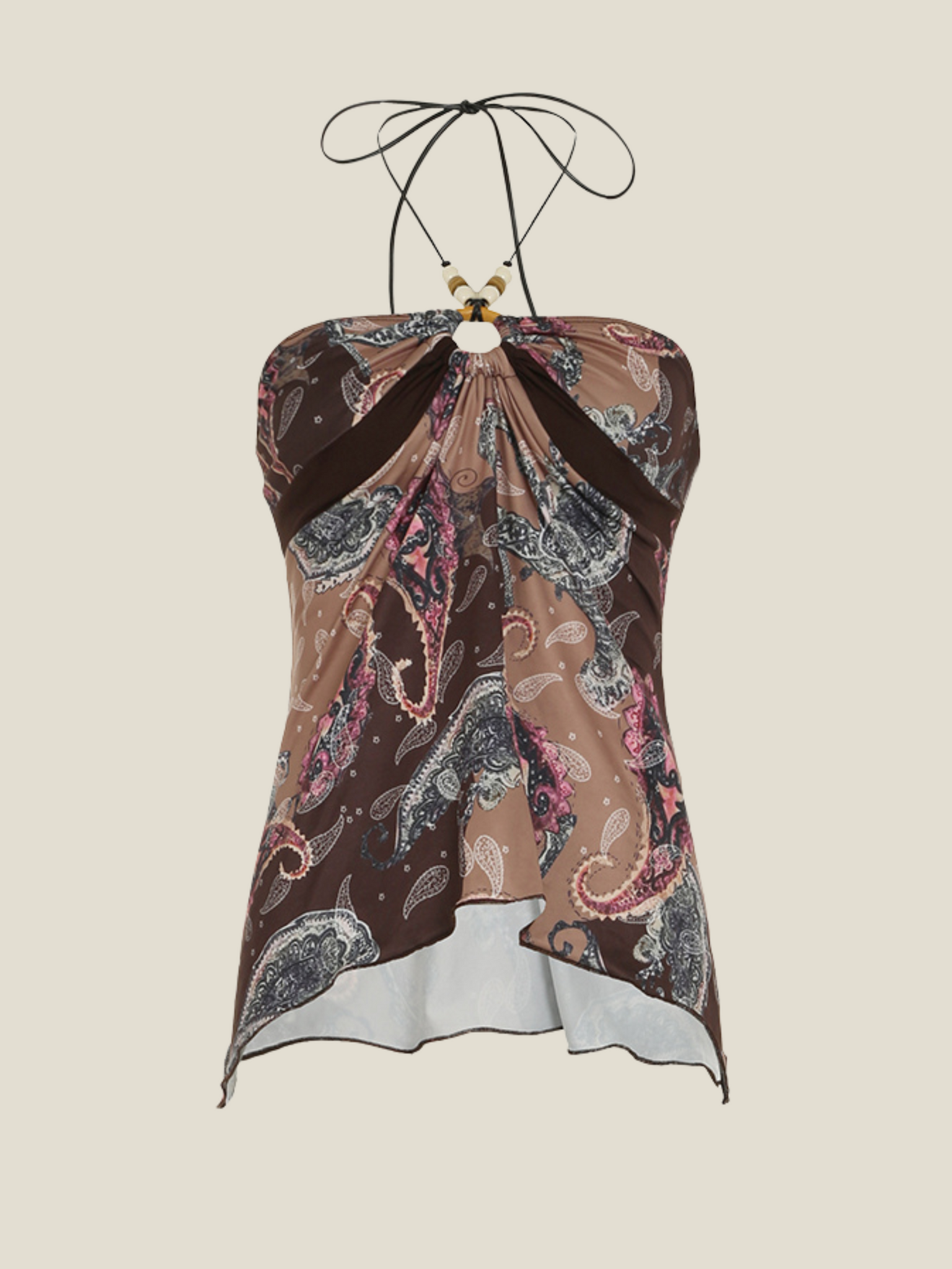 Vanesa Beaded Halter Top