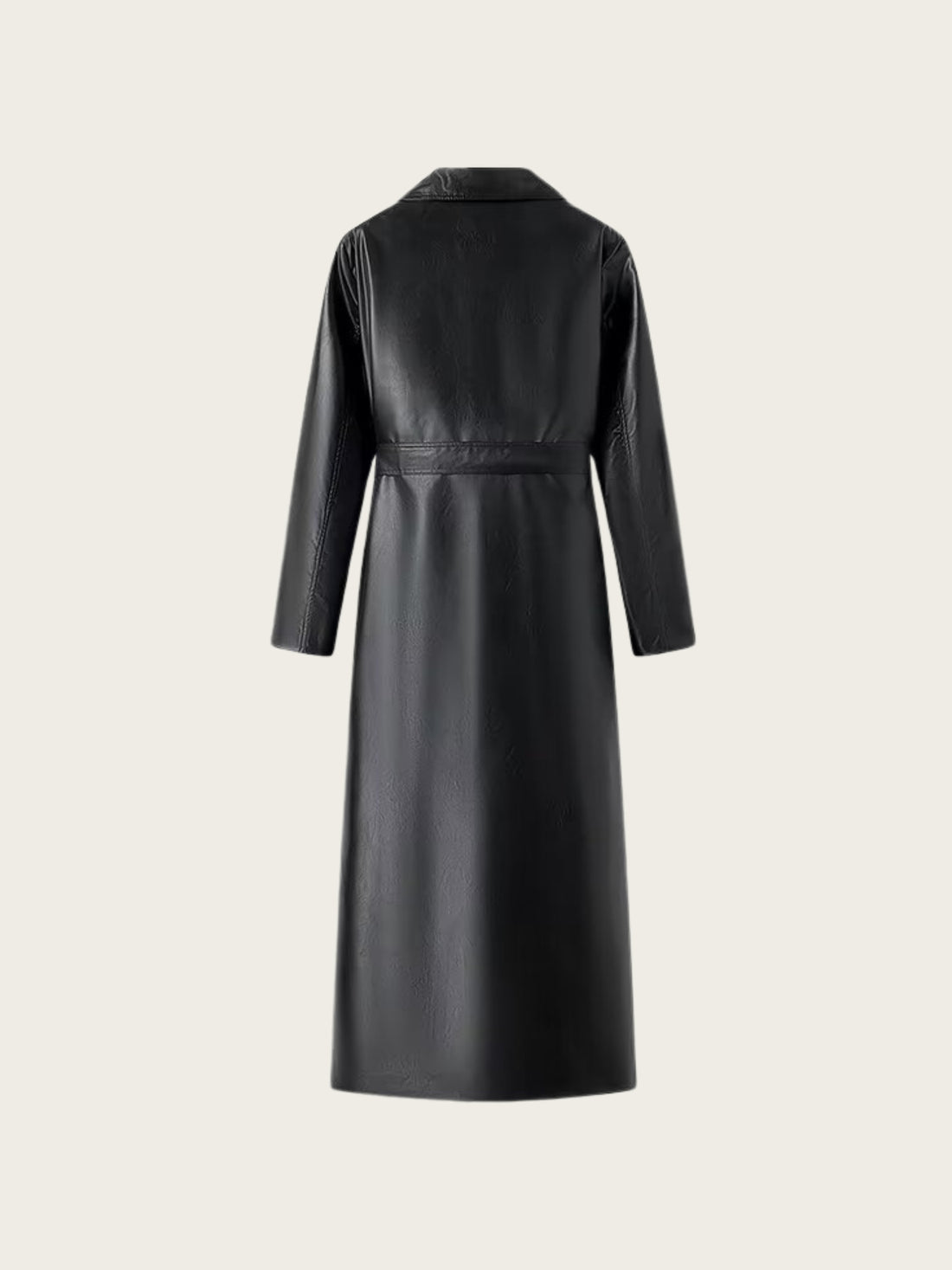 Victoria Faux Leather Trench Coat