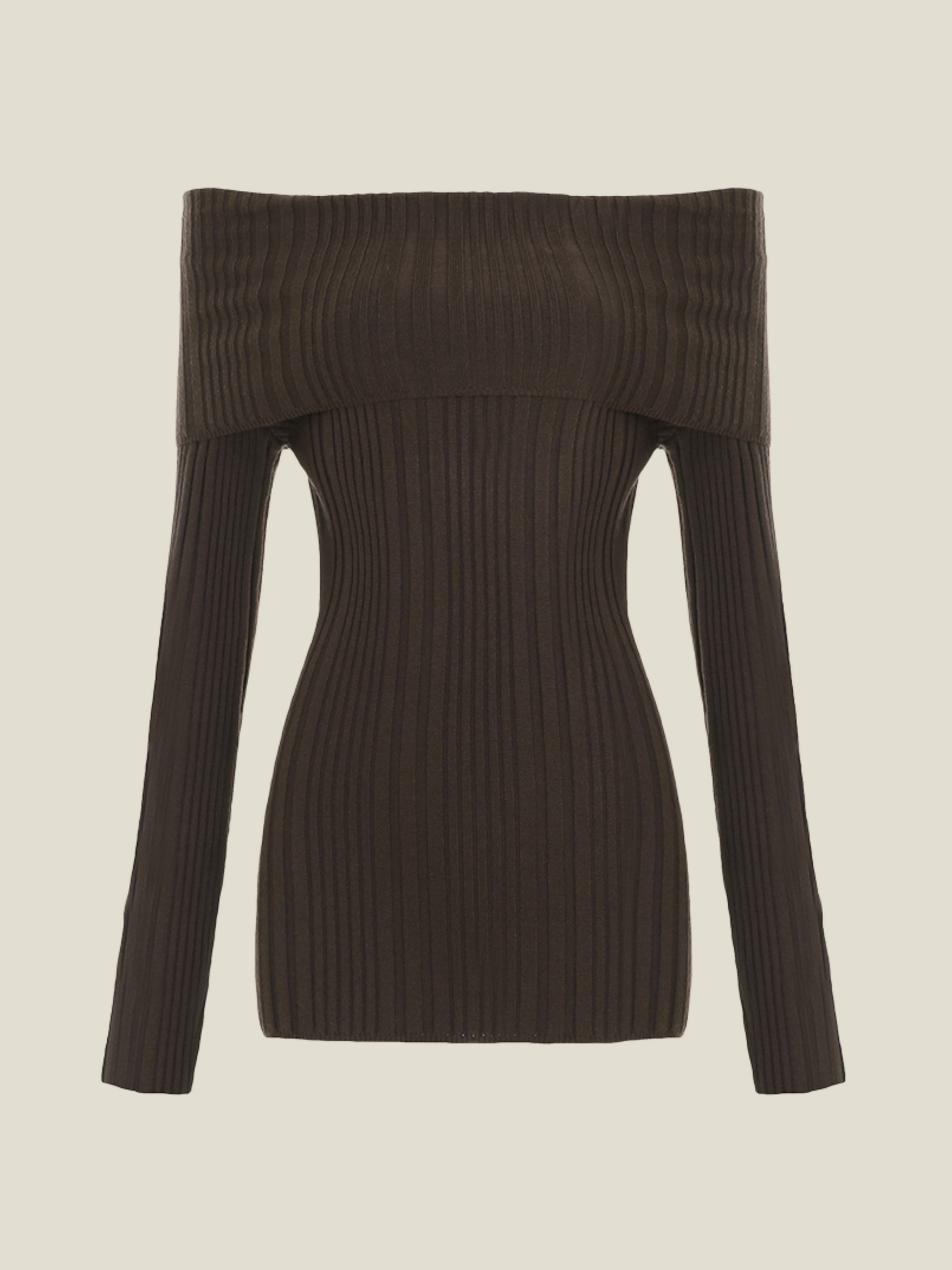 Noelle Off Shoulder Ribbed Knit Top