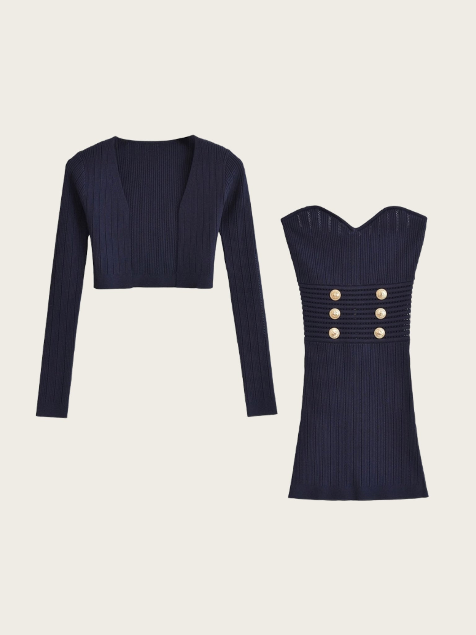 Beretta Double Breasted Knit Dress Set