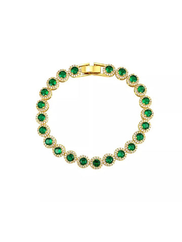 Zinnia Emerald Gold Bracelet