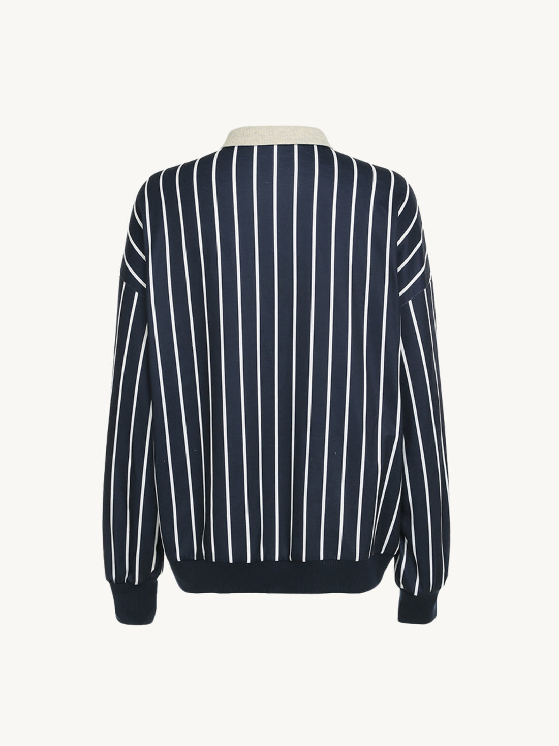 Kelsie Striped Polo Sweatshirt