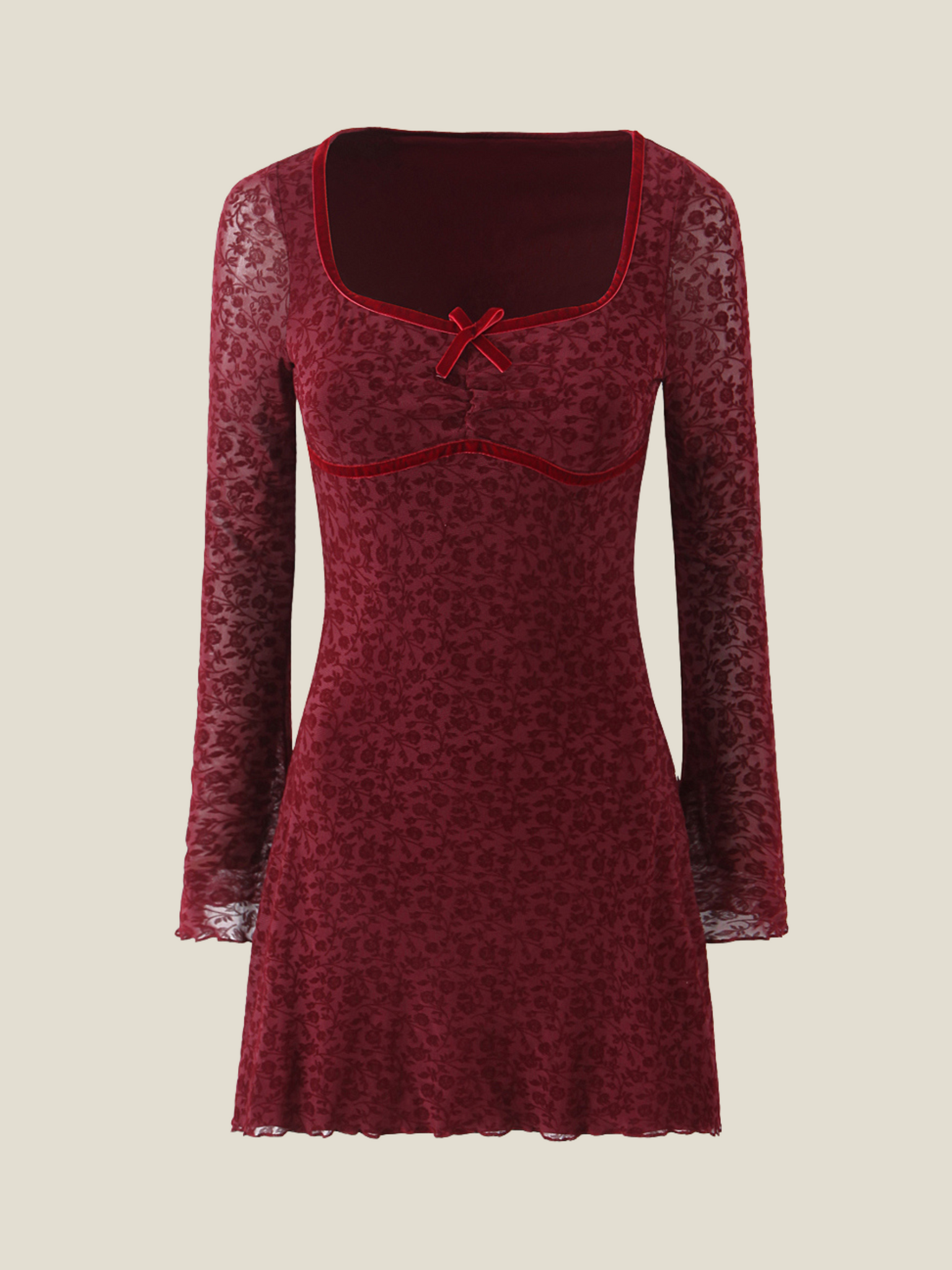 Scarlett Long Sleeve Mesh Mini Dress