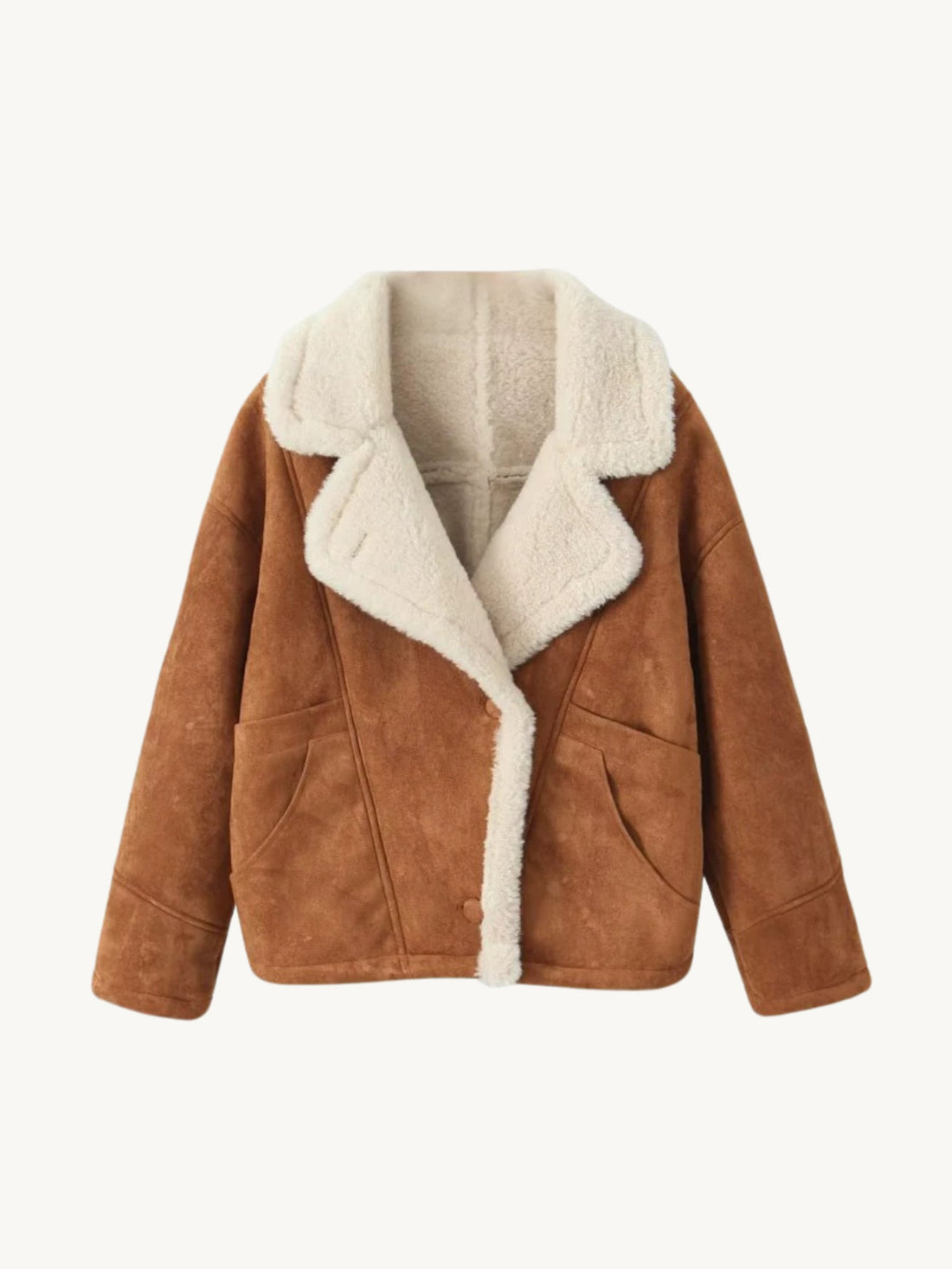 Payton Faux Suede Shearling Coat