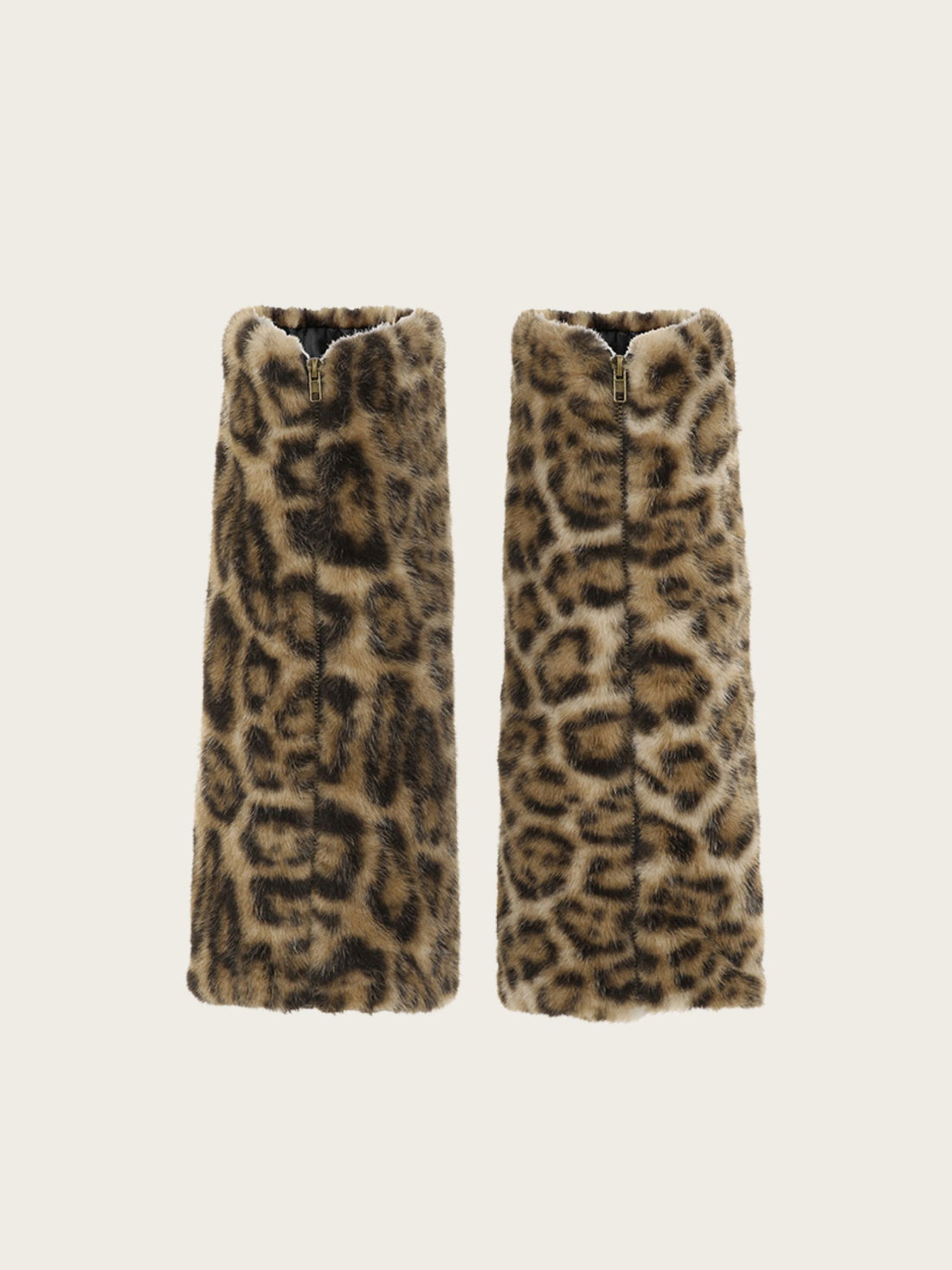 Carly Faux Fur Leopard Leg Warmers