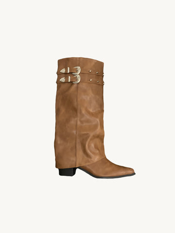 Jourdyn Buckle Detail Knee-High Boots