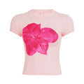 Katherine Floral Print Crop Top - Pink
