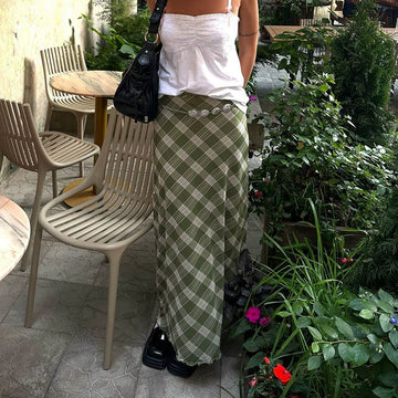 Jailey Plaid Maxi Skirt