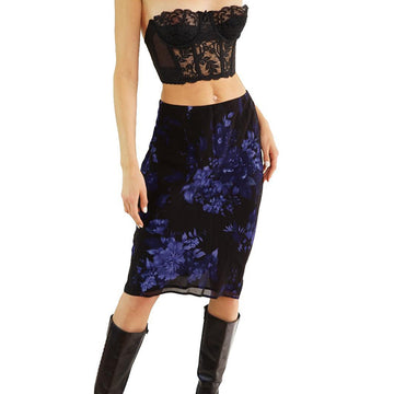 Audrie Mesh Midi Skirt