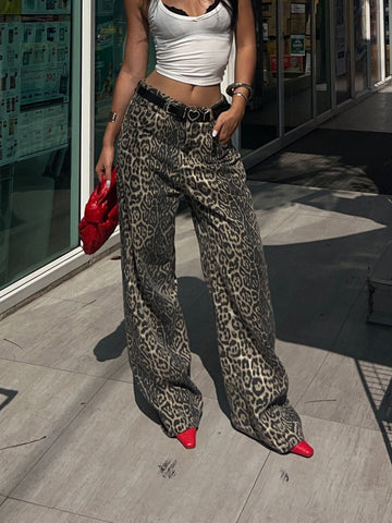 Marin Loose Fit Leopard Pants