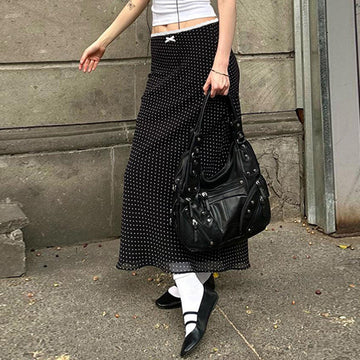 Naomi Polka Dot Maxi Skirt