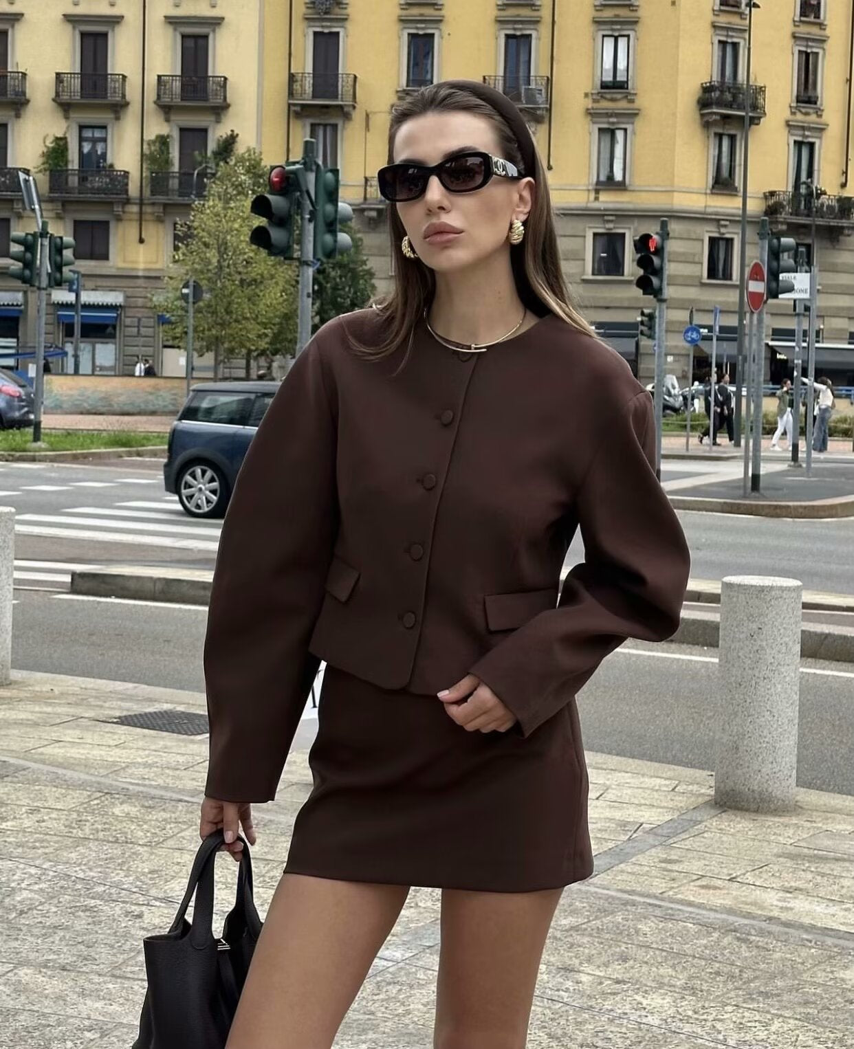 Adriana Blazer Mini Skirt Set
