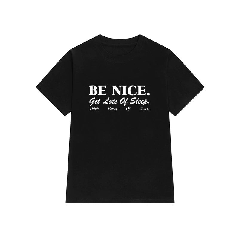 Be Nice Print Loose Shirt