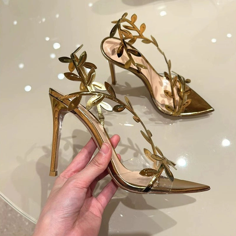 Yoselyn Gilded Leaf Sandals