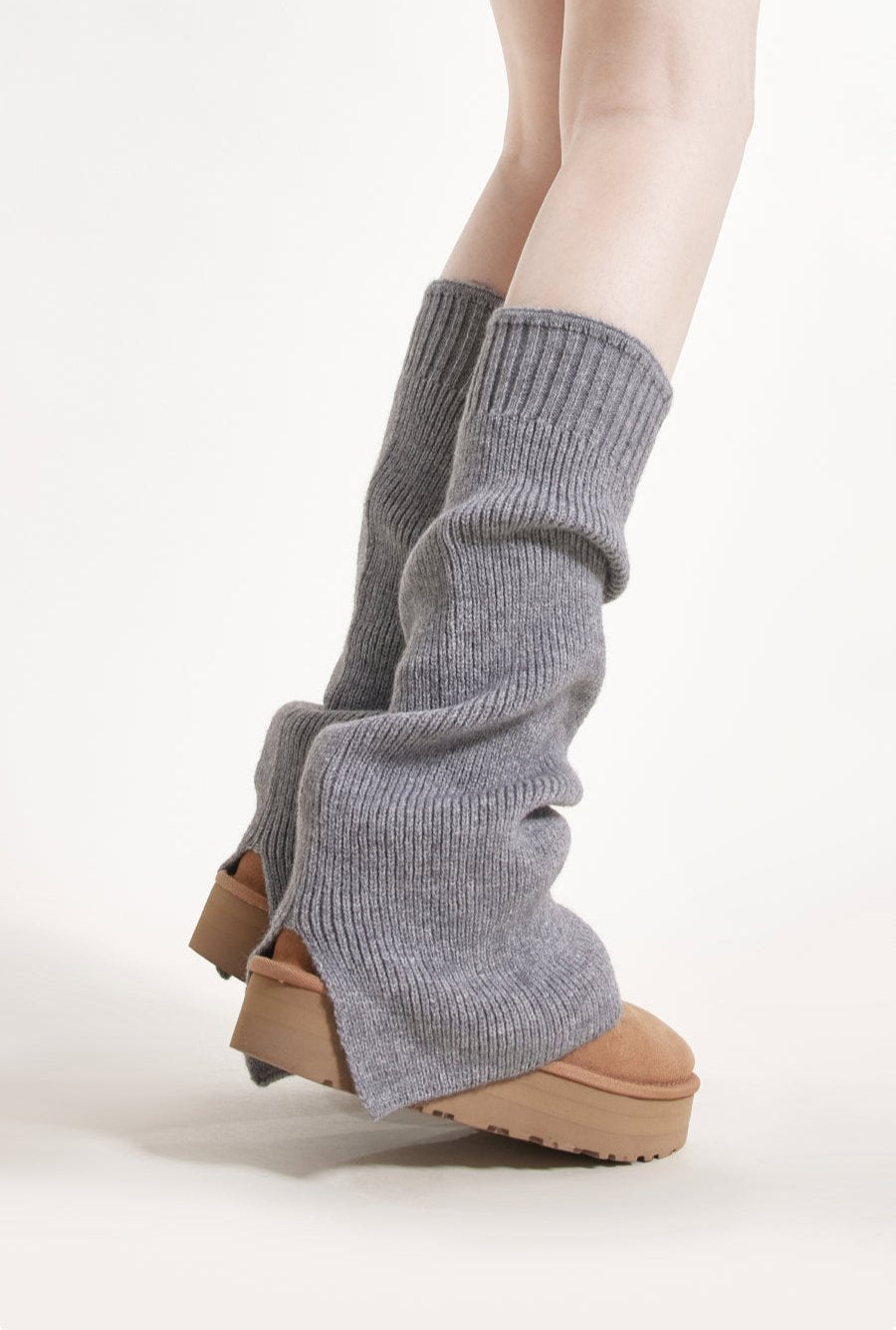 Evie Knitted Slit Leg Warmers