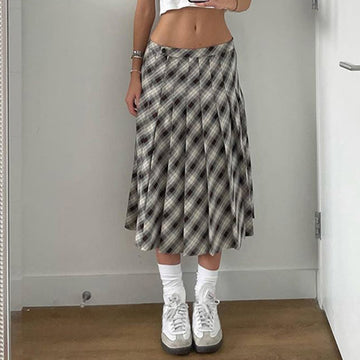 Ivie Pleated Midi Skirt