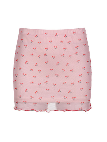Loya Cherry Print Mini Skirt