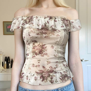 Kelsey Mesh Floral Top