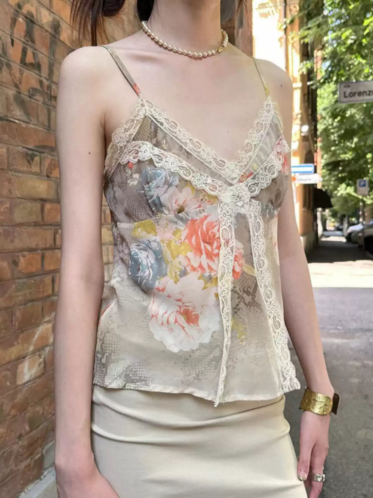 Lillian Vintage Lace Floral Top
