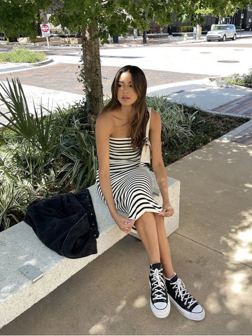 Alonni Striped Knit Dress