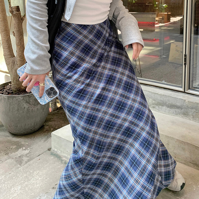 Dyana Plaid Maxi Skirt