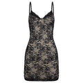 Jaylanie Lace Slip Mini Dress - Black