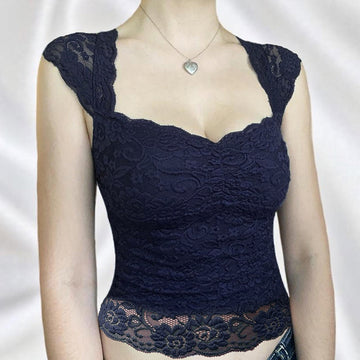 Kayce Square Neck Lace Top