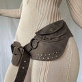 Korina Brown Rivet Pin Belt