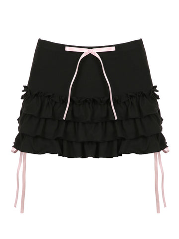 Tania Ruffle Mini Short Skirt