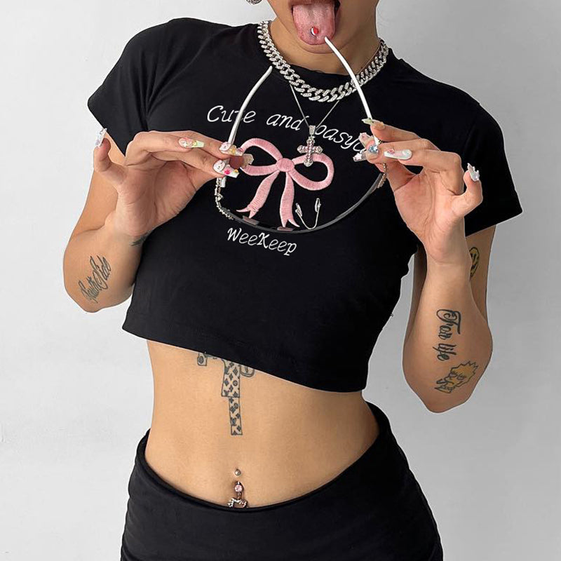 Cute and Psycho Crop T-Shirt