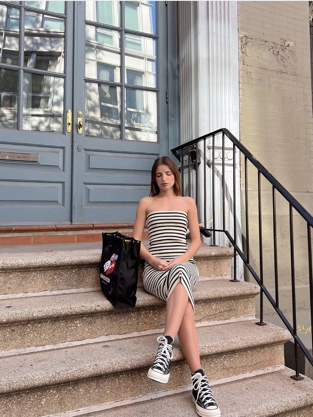 Alonni Striped Knit Dress